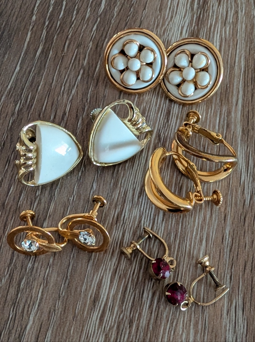 Vintage Van Dell & Napier Screw Back Earrings With Additional 3 Pair - Picture 11 of 11